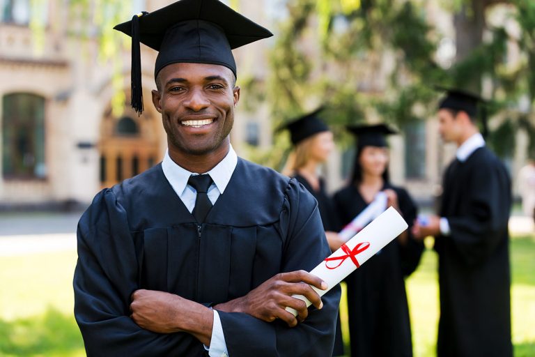 Graduate in robes